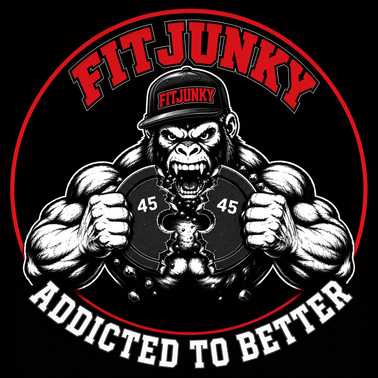 FitJunky gorilla badge logo